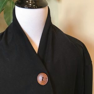 COPY - Bobeau One-Button Fleece Wrap Cardigan